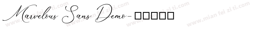 Marvelous Sans Demo字体转换